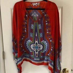 Patterned poncho